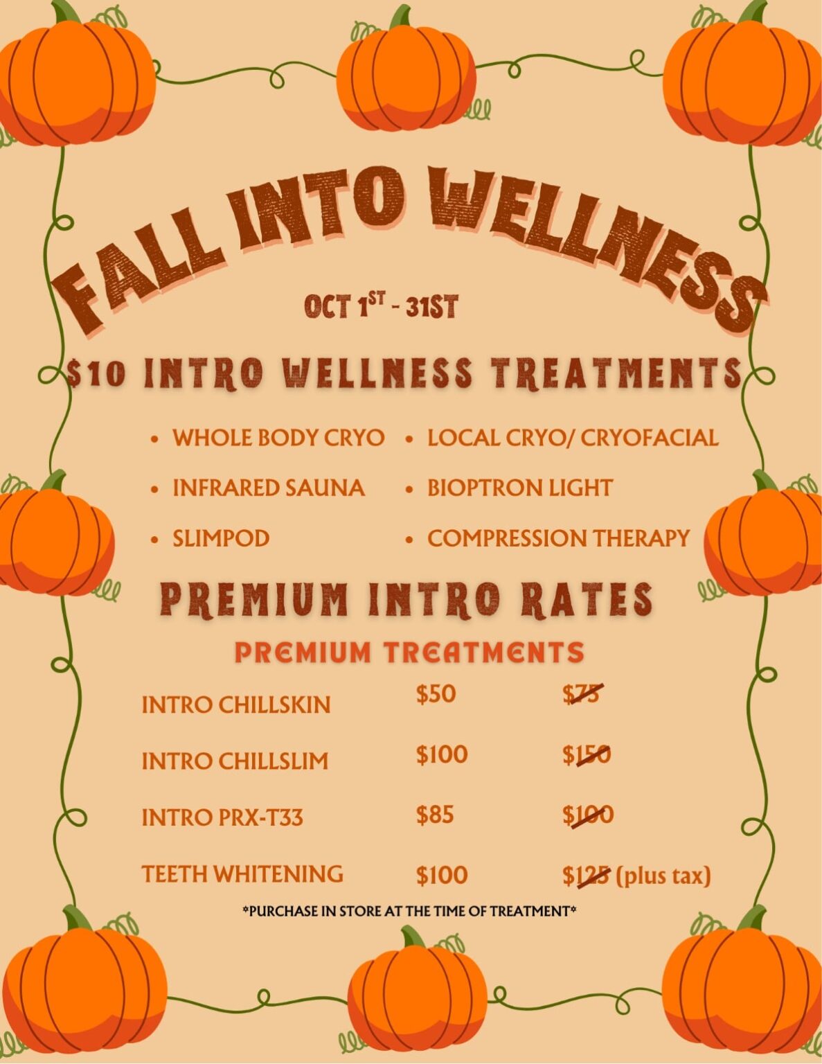 October Intro Specials
